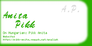 anita pikk business card